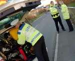 The scene of the crash in which Laurence Holmes was killed. Picture courtesy HASTINGS OBSERVER