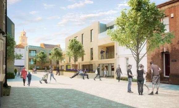 An artist’s impression of how the the city council's Beach Street development could look