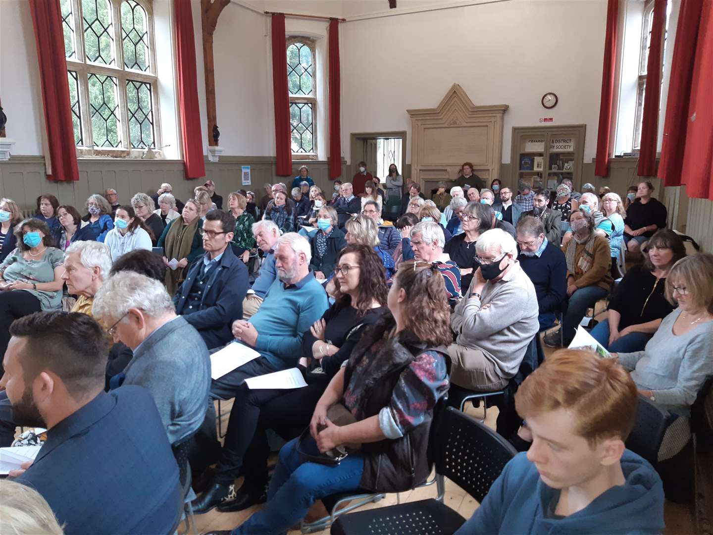 The audience at the Vestry Hall, Cranbrook