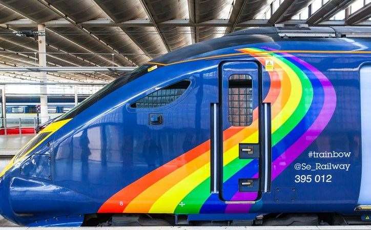 Southeastern trains have been given a rainbow makeover for Pride (12357483)