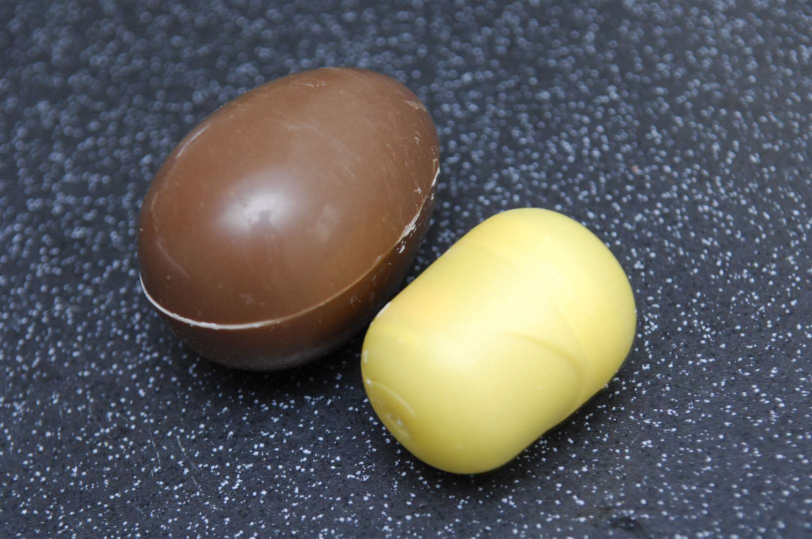 Kinder eggs hide a toy inside the chocolate