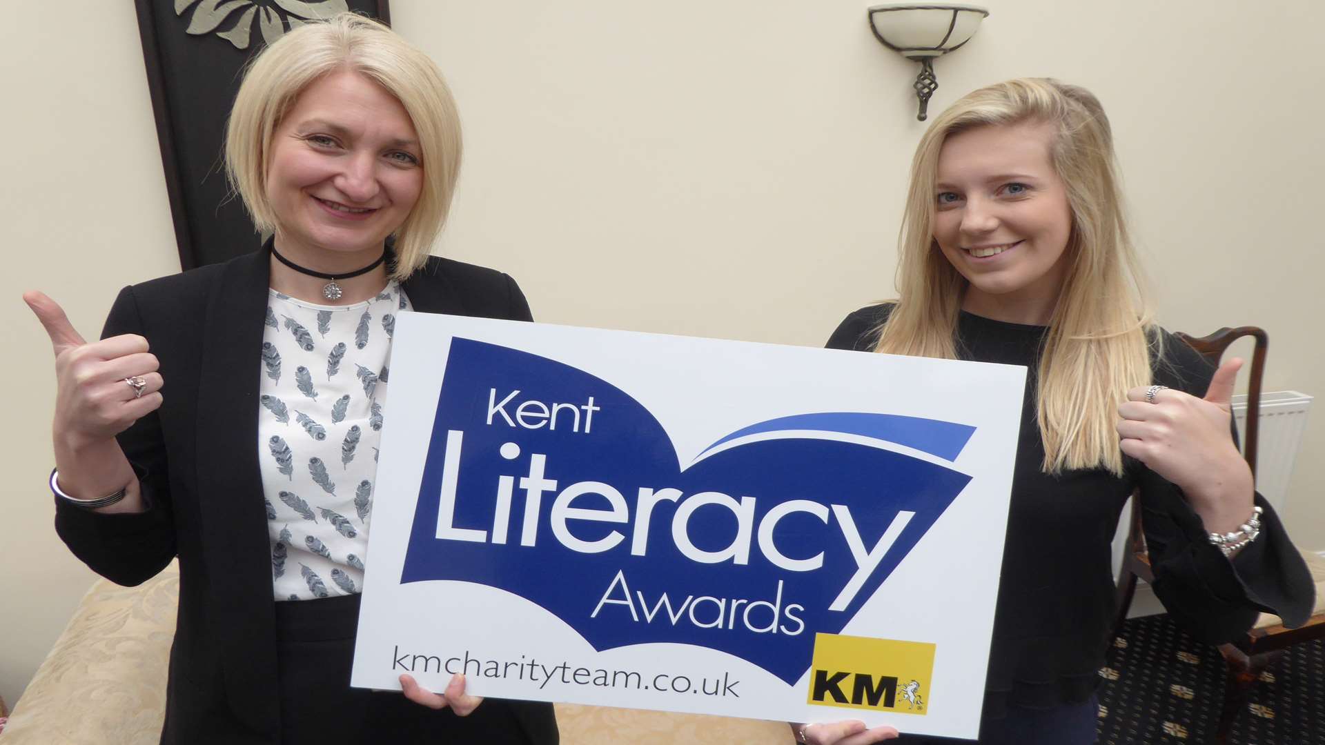 Sarah-Jane Leipnik and Camilla Braybrook of Golding Vision which is backing the Kent Literacy Awards 2017.