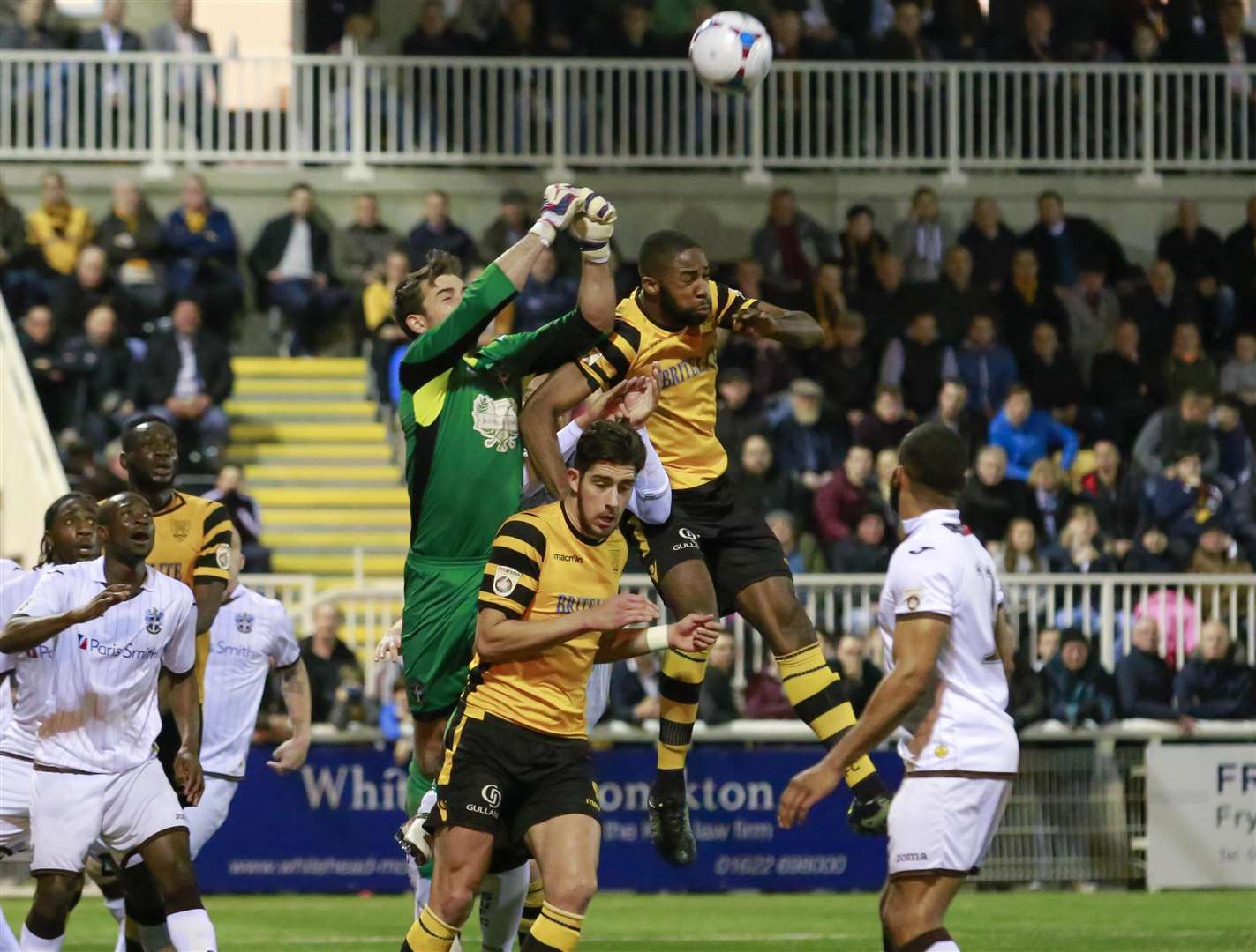 Goalkeeper Ross Worner in action for Sutton against Maidstone in the National South promotion season Picture: Martin Apps