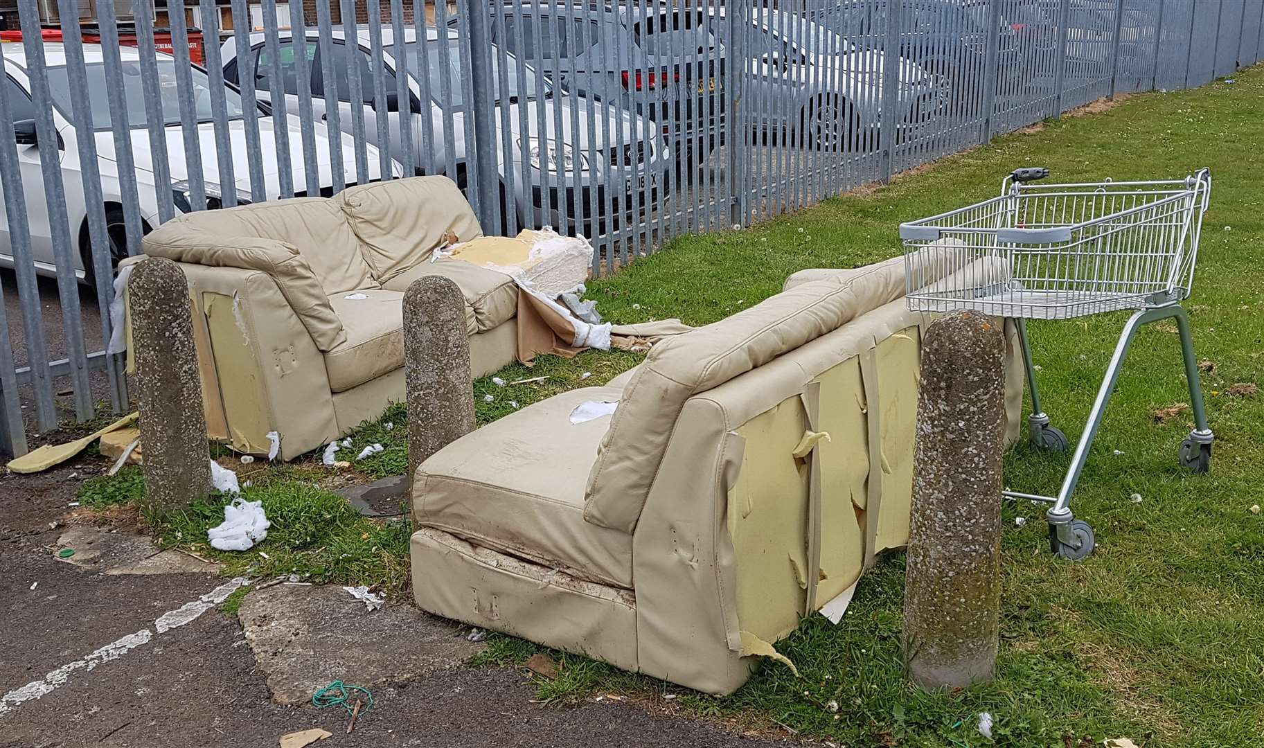 Abandoned sofas, rubbish and shopping trolleys were a common sight