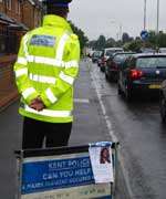 ROAD CHECKS: Police stopped cars and spoke to pedestrians in Dartford on Tuesday