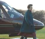 Princess Anne arriving in the county by helicopter