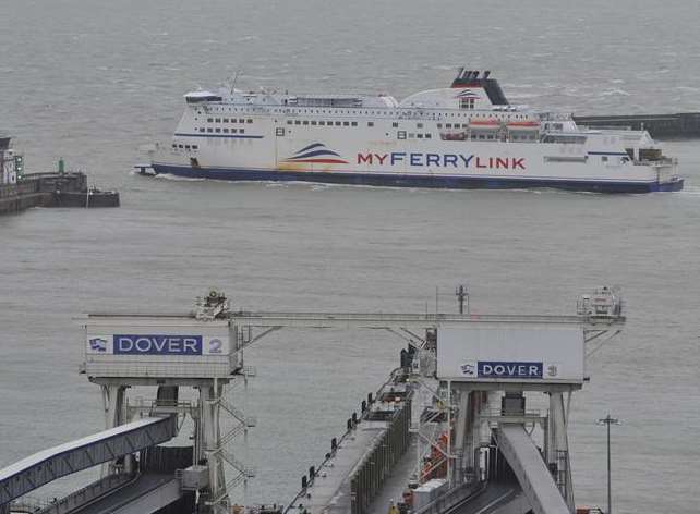 MyFerryLink leaving the Port of Dover
