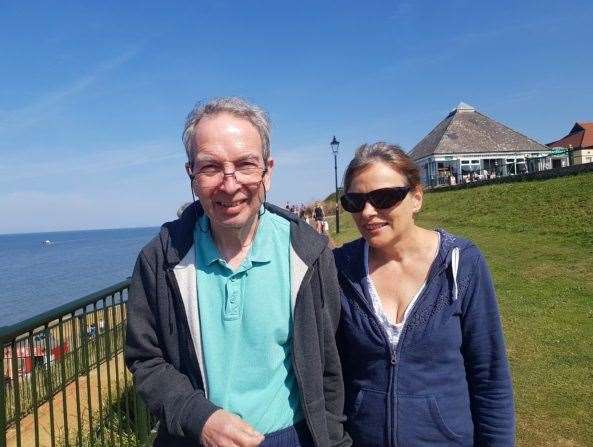 Ben and Janet Odom, on a holiday in Norfolk orgainsed by dementia holiday charity MindforYou