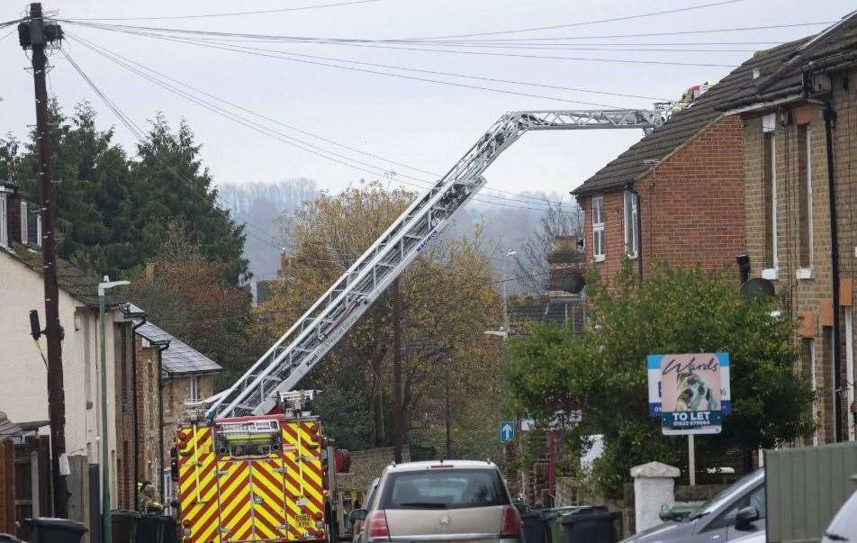 They investigated reports of an unsafe chimney. Picture: UKNIP