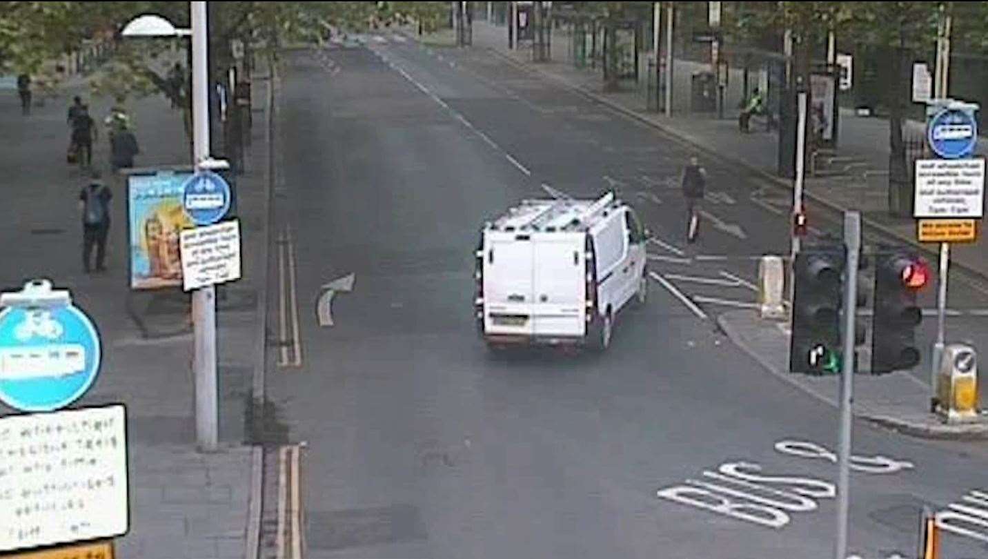 Calocane drove the van he had stolen into a pedestrian as they crossed Milton Street (Nottinghamshire Police/PA)