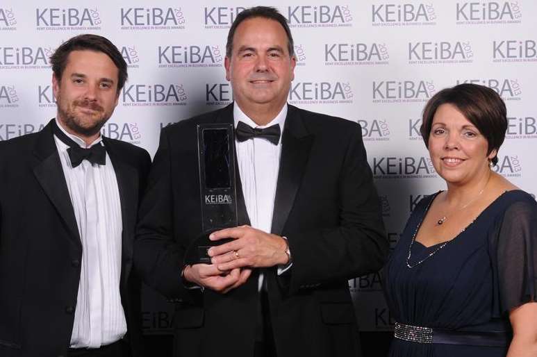 Best Science and/or Technology Business: Vince May of Aquaread, centre, with Pete Kenyon and Carole Barron