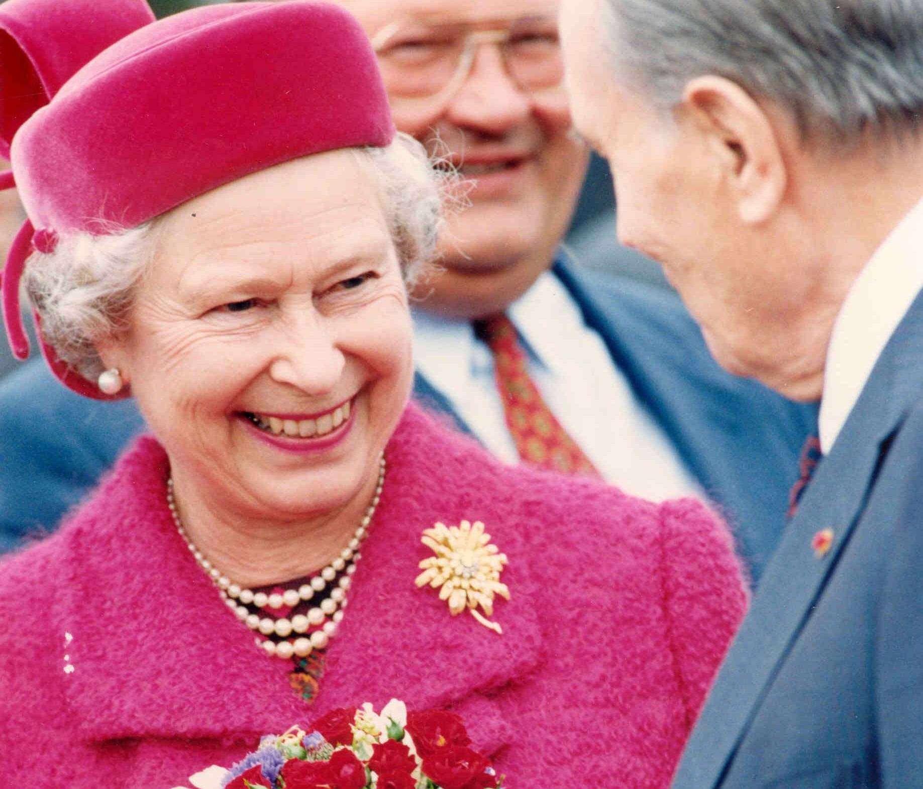 The Queen, in 1994, boarded a Eurostar train and travelled through the Channel Tunnel to meet French President Francois Mitterand in Calais for the first of two official opening ceremonies
