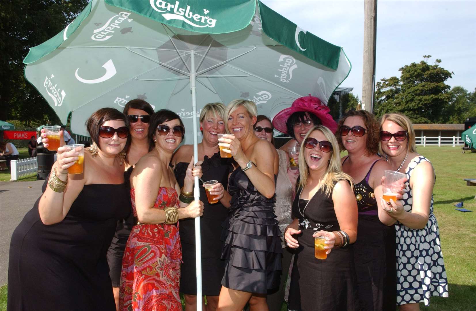 Ladies in their best hats and frocks in August 2009
