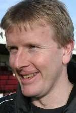 Adrian Pennock is pleased with the capture of Mark Goodfellow