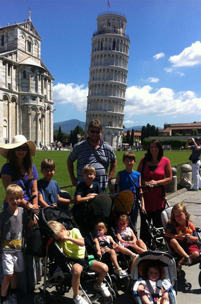 Next to the Leaning Tower of Pisa