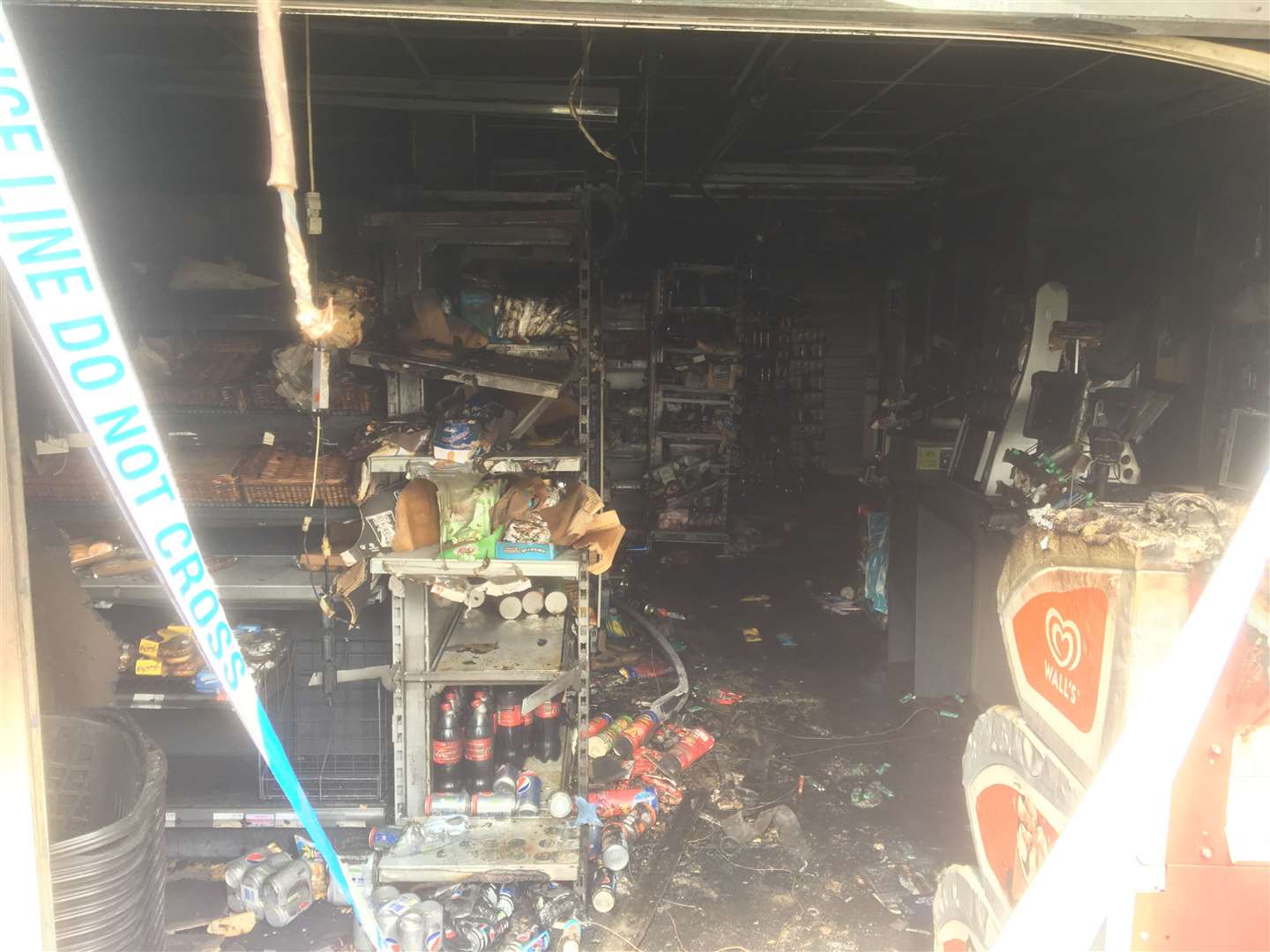The fire tore through the shop