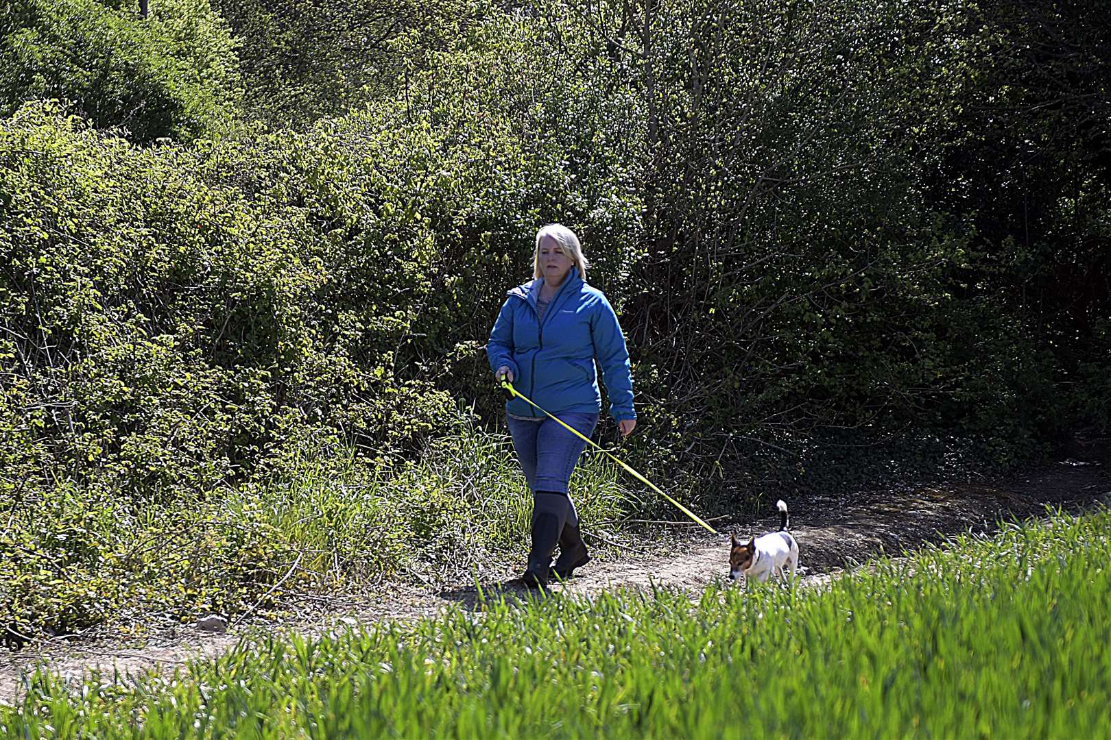 Kent Police carried out a reconstruction of the dog walk that Julia James embarked upon on the day that she died. Picture: Barry Goodwin