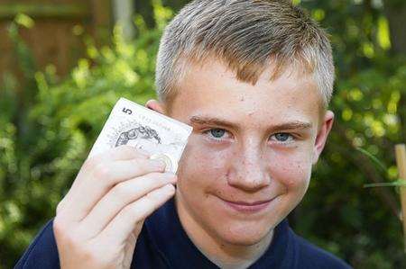 George Taylor, 12, of Coldharbour Road, Northfleet, has offered his pocket money to help rebuild a vandalised church.