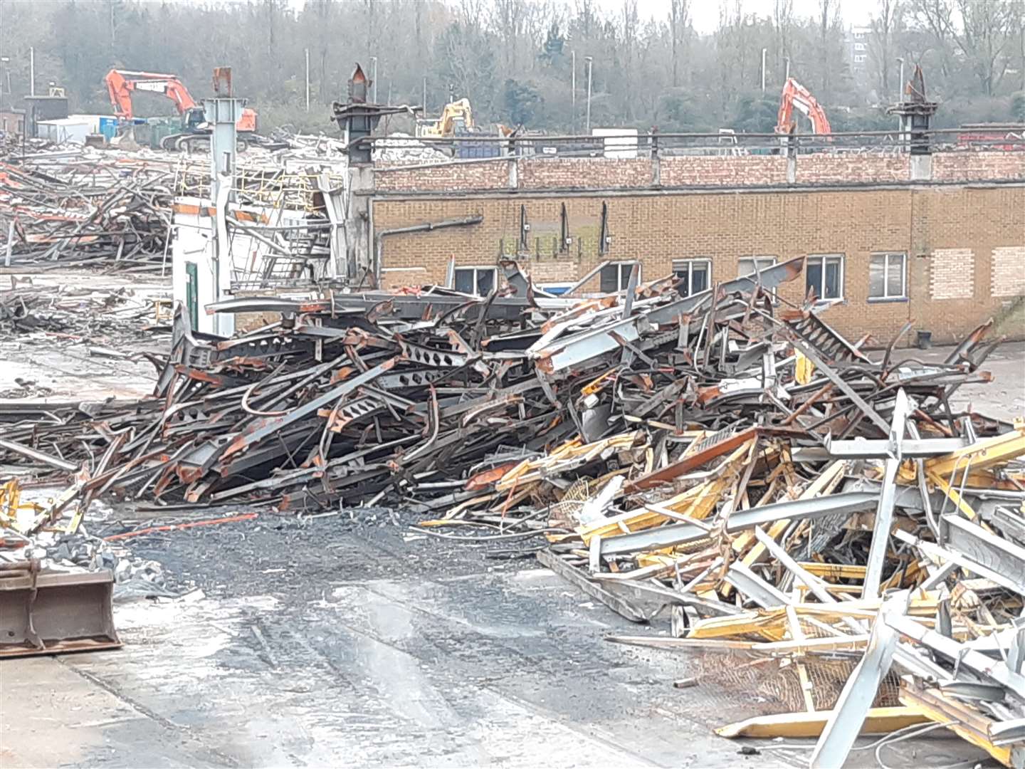 The Ashford railway depot is now being demolished to make way for new sidings