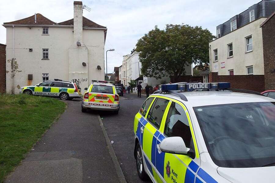 Police in Harbour Way, Folkestone arrested a man on suspicion of assault. Picture: Kent_999s