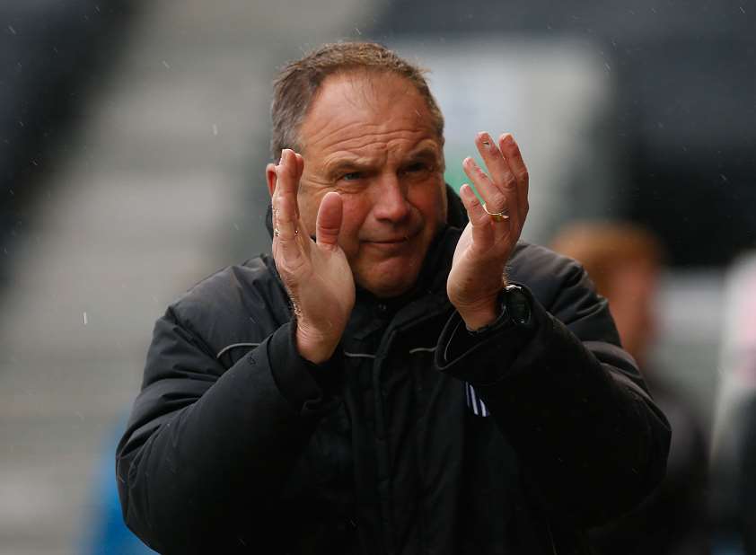 Gills boss Steve Lovell acknowledges the crowd on Saturday Picture: Andy Jones