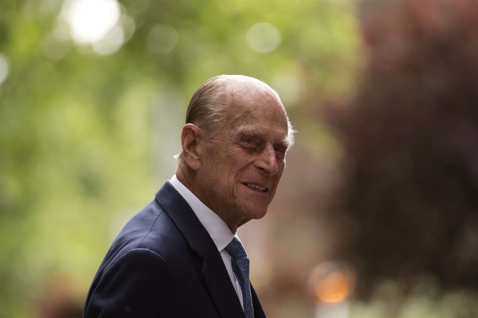 The Duke of Edinburgh arriving for his visit to Richmond Adult Community College in Richmond, south west London