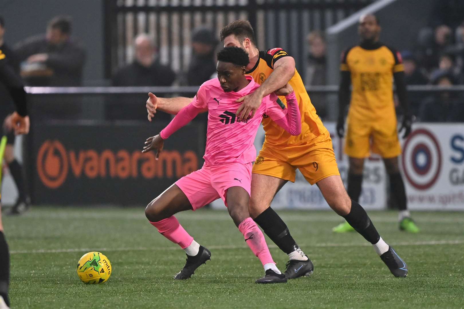 Jordan Wynter featured at centre-back for Dartford on Saturday. Picture: Keith Gillard