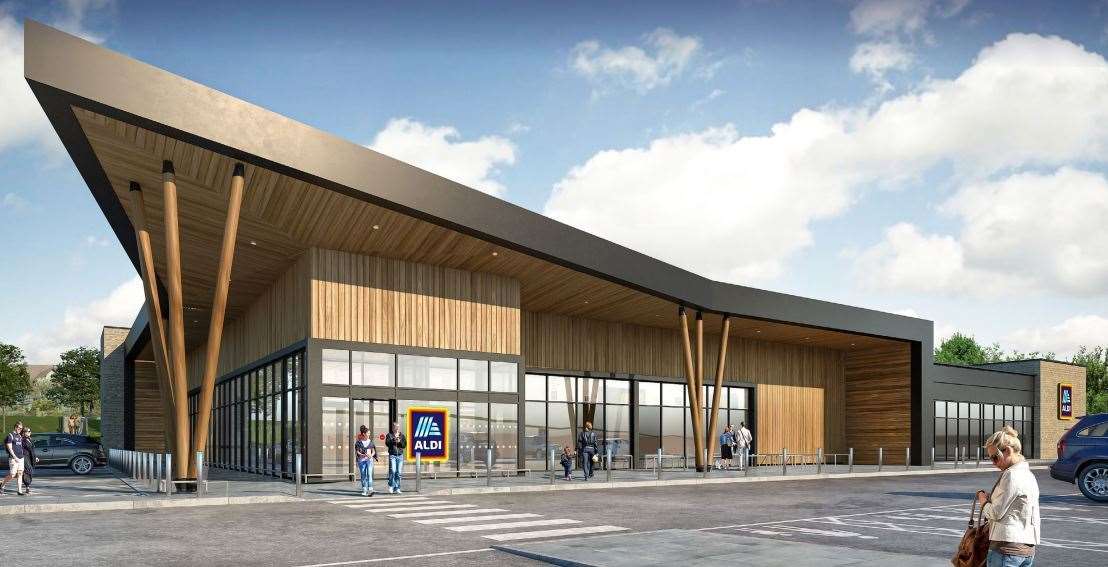 Plans for a new £6m Aldi store in Newnham Court Way, Maidstone, have been revealed. Picture: Aldi