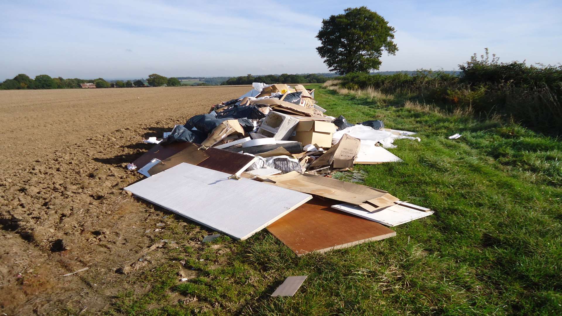 Ashley Martin dumped rubbish in several parts of the county