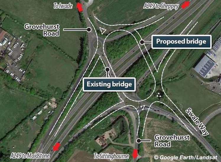 What the new Grovehurst roundabout on the A249 will look. Picture: KM Graphics
