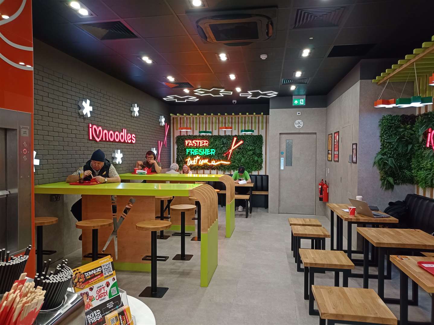 The interior of Chopstix, Canterbury reflects the Asian influences of its food