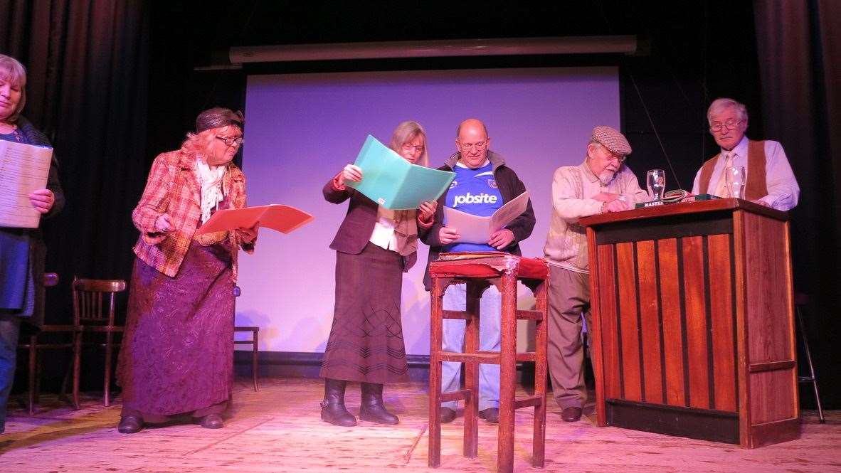 'Charlie's' bar stool featured in readings of Uwe Johnson's work performed by Big Fish Arts at the Sheppey Little Theatre