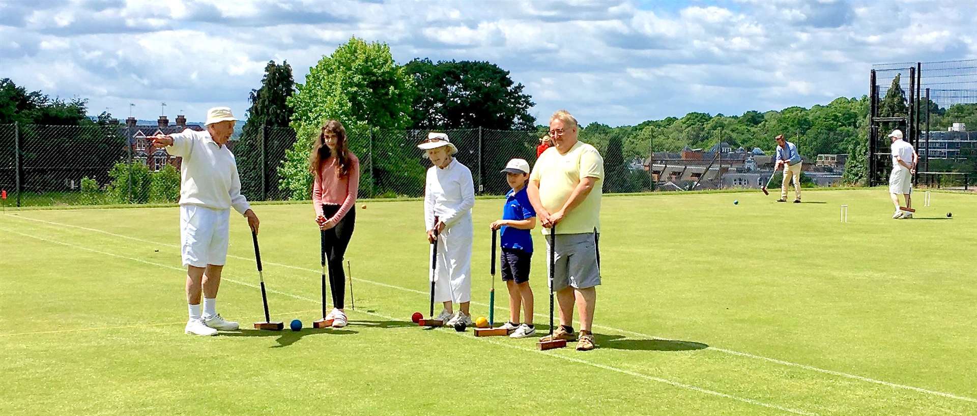 Croquet: A sport for young and old. Lessons in the sport at the Royal Tunbridge Wells Croquet Club