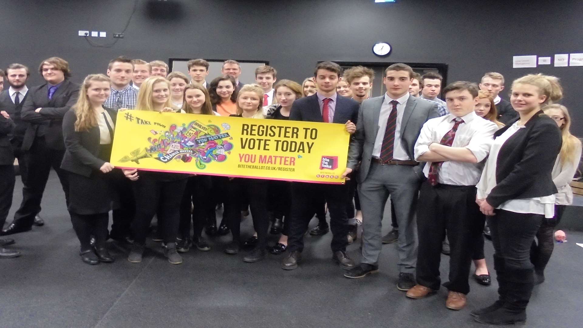 Students took part in the third annual National Voter Registration Drive