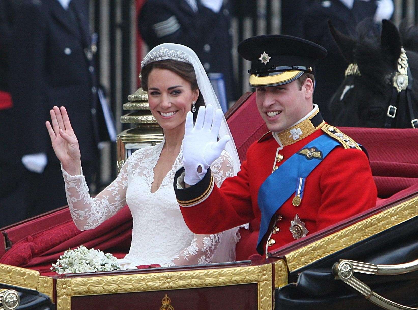 William and Kate tied the knot in Westminster Abbey 10 years ago today. Picture: Steve Parsons/Press Association