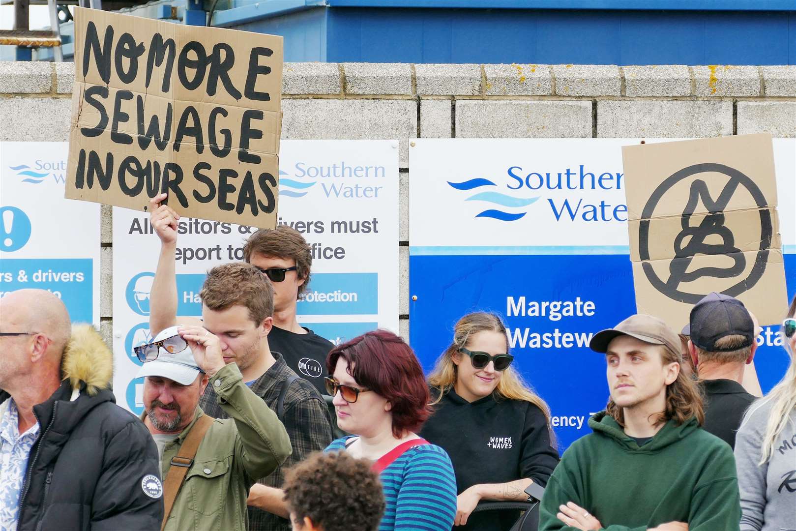 A protest against sewage releases into the sea in Thanet. Picture: Frank Leppard photography