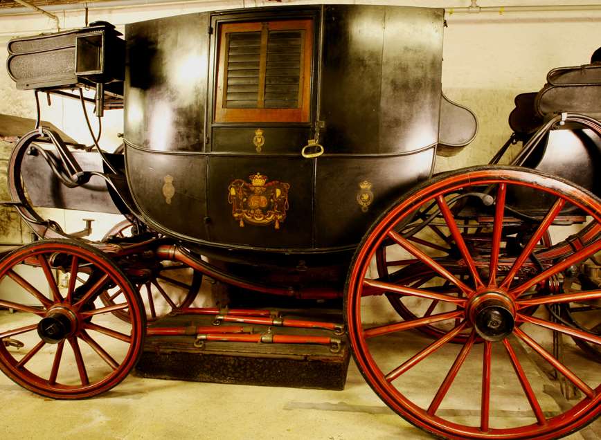 A photo of the Earl of Moray's coach at the museum