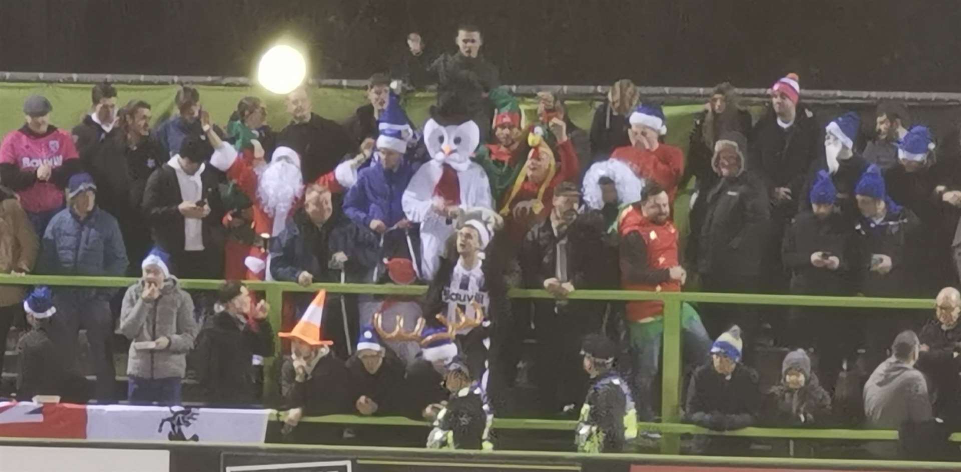 Gillingham fans were in festive spirit at Forest Green on Friday night.