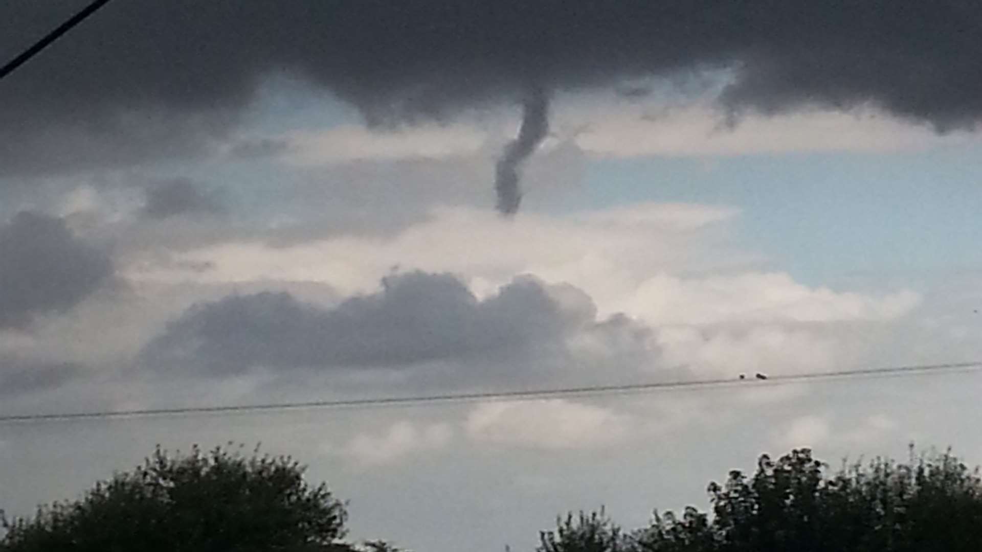 A tornado spotted forming over Marly Farm. Picture: Darron Mowberry