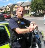 PC Steve Ashton, at Northumberland Avenue, Shepway, where police were engaged in followed up on Operation Morse