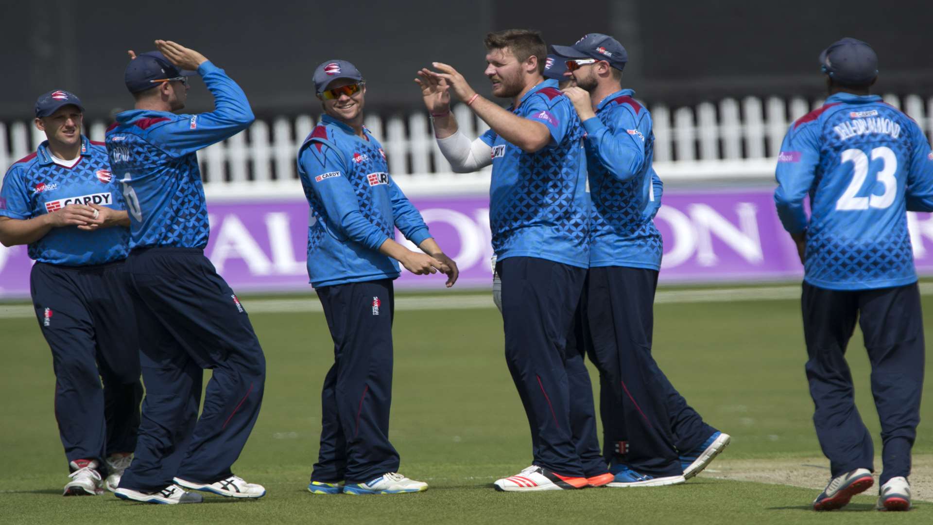 Matt Coles celebrates a wicket. Picture: Barry Goodwin