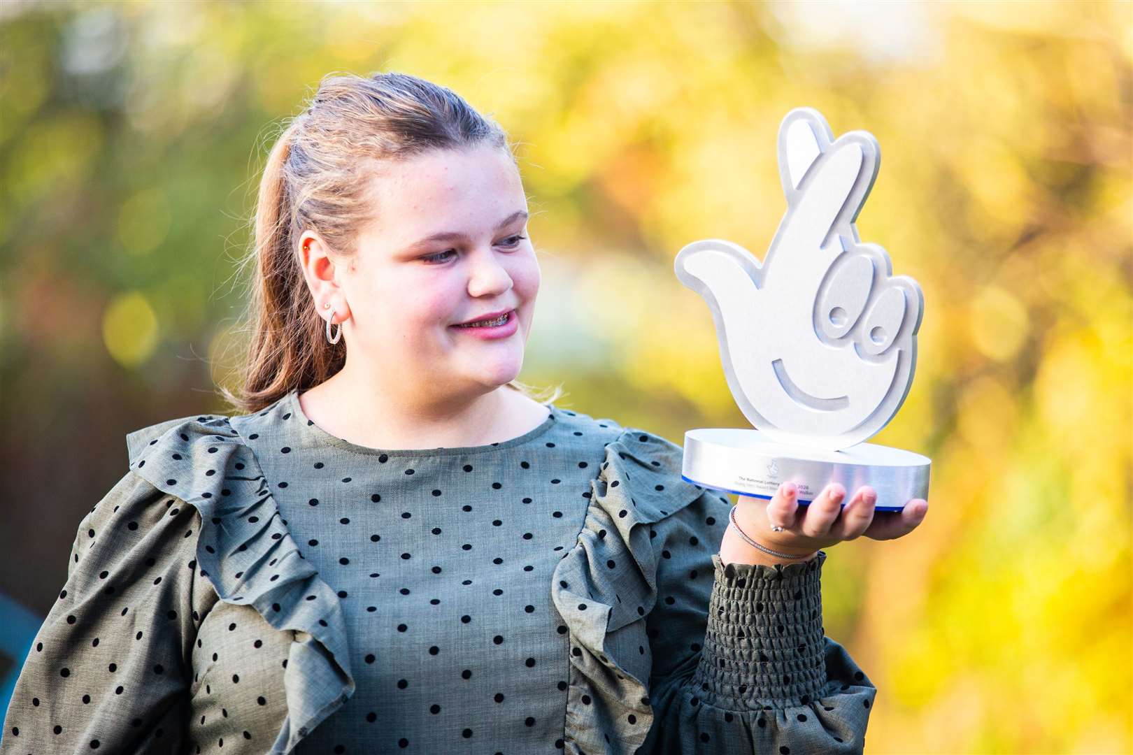 Isle of Sheppey teen Caitlin Walker received the award from YouTube star Saffron Barker