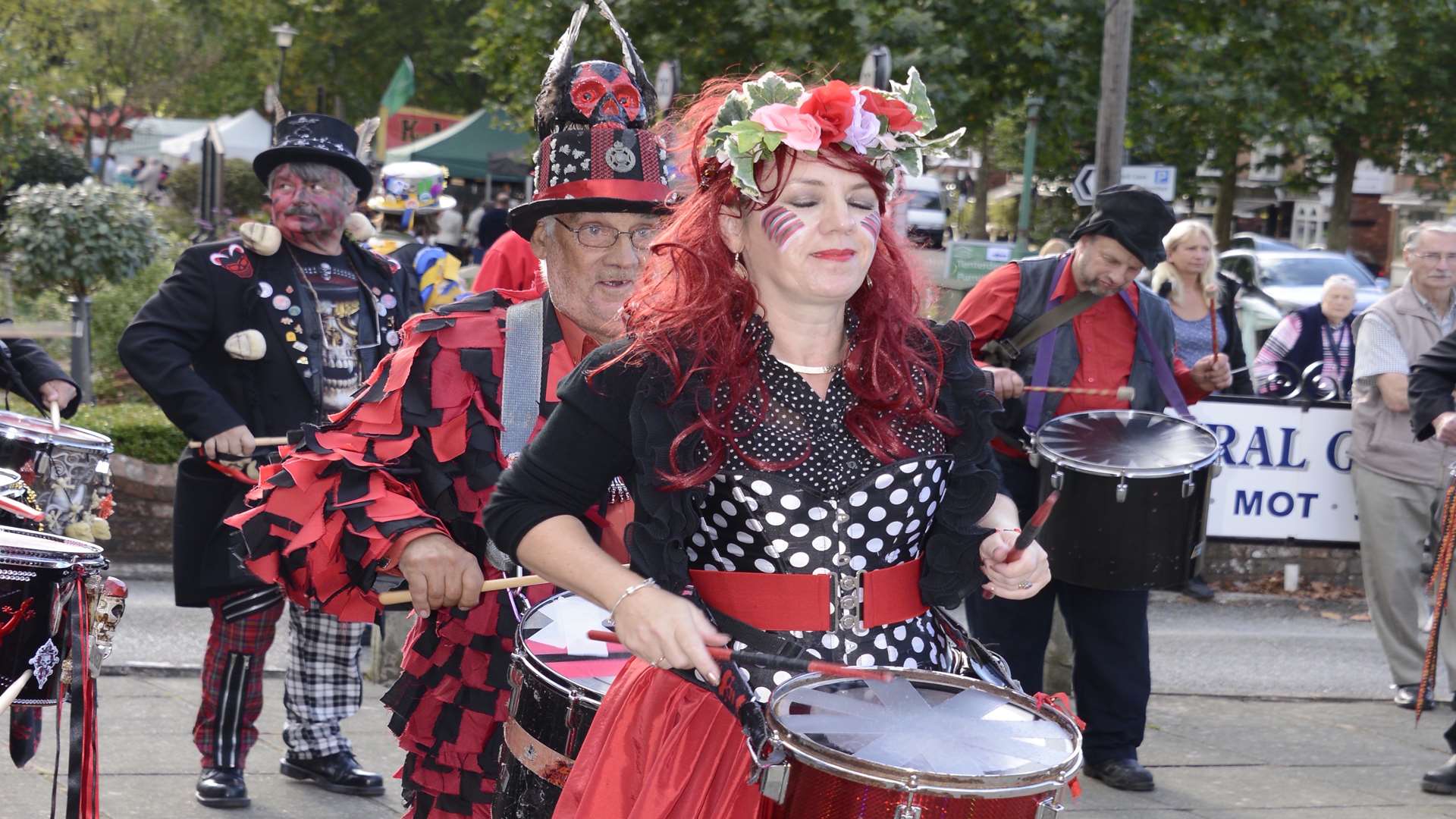 Drumming in the High Street at last year's Tenterden Folk Festival Picture: Paul Amos