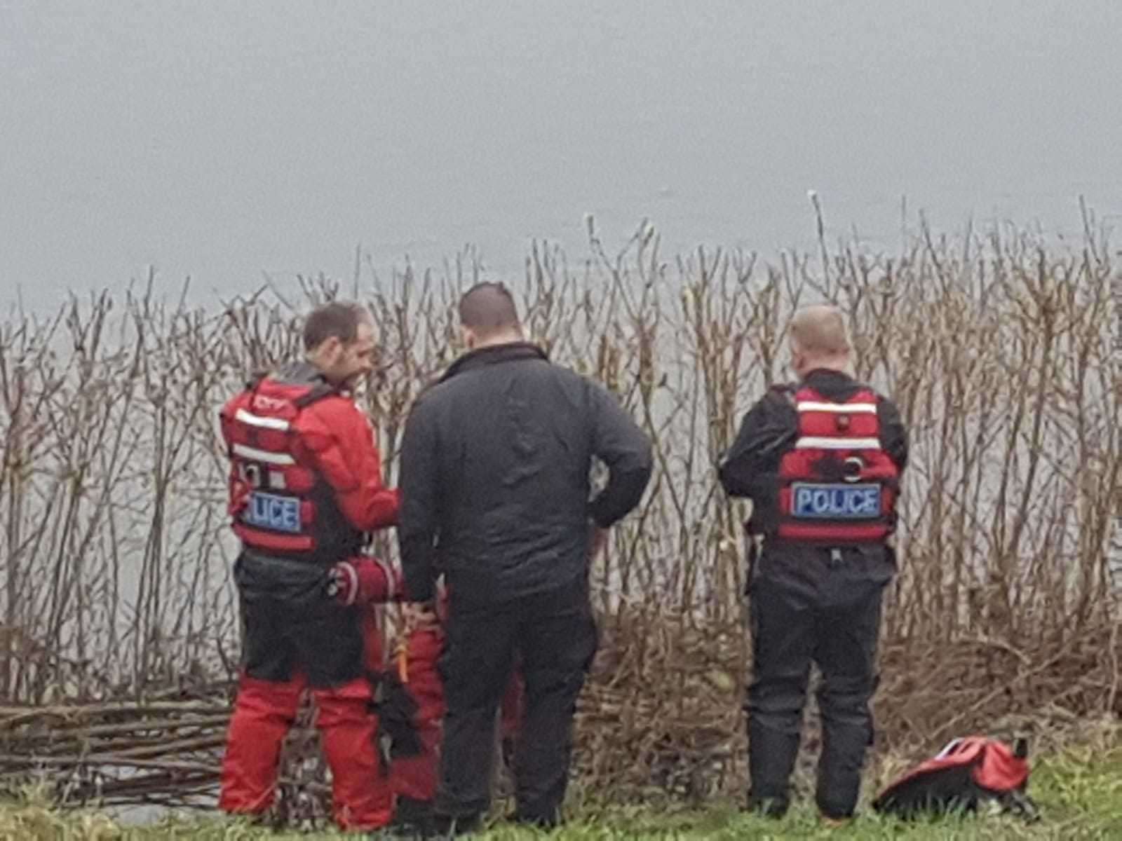 Police at Leybourne Lakes