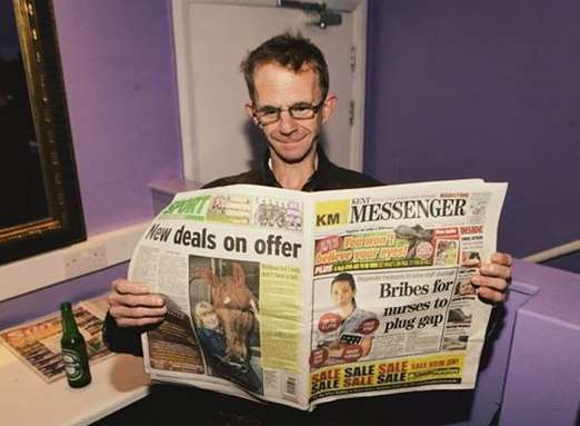 The Wealdstone Raider checked out a copy of The Kent Messenger while at Wonderland in Maidstone.