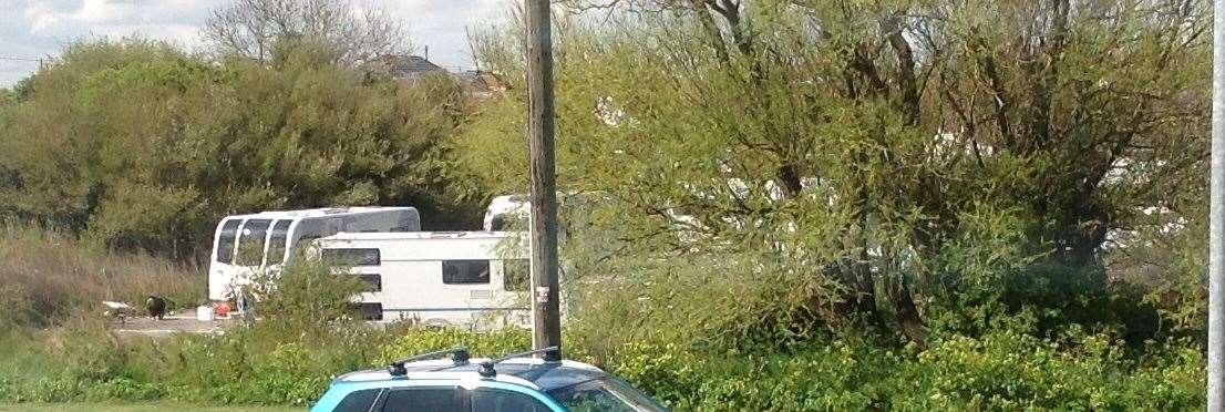 Travellers moved in on the Swalecliffe Avenue car park