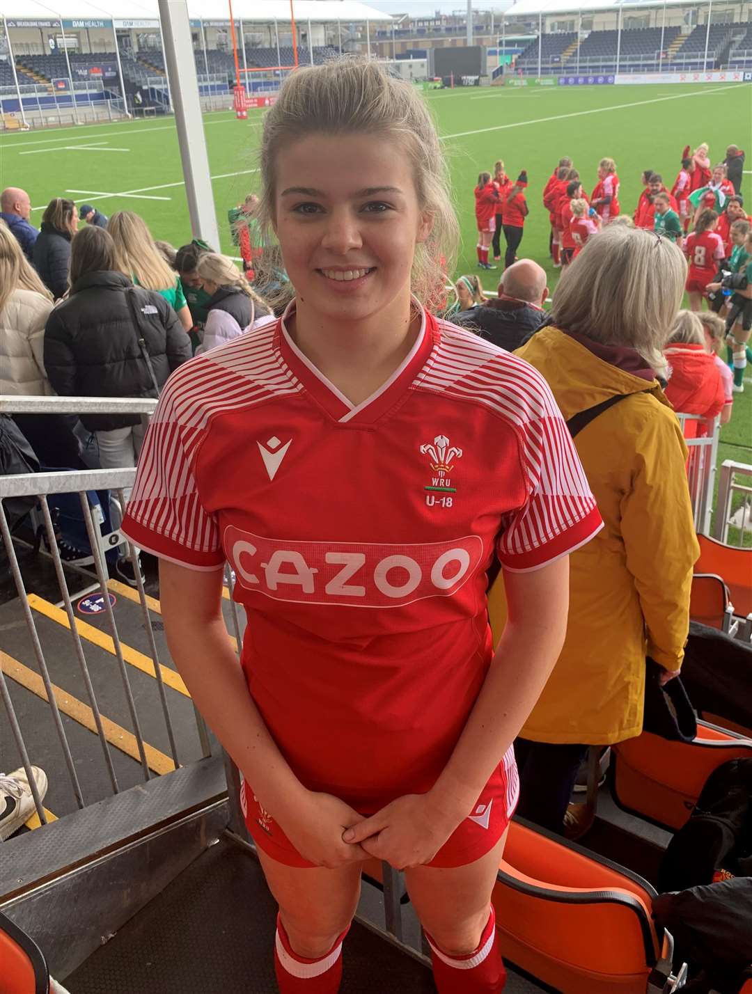 Mollie Wilkinson during her Wales under-18 days. She is in the squad for this weekend’s Women’s Six Nations opener at home to Scotland