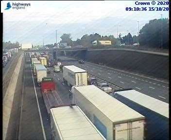 Delays on the M25 Picture: Highways England