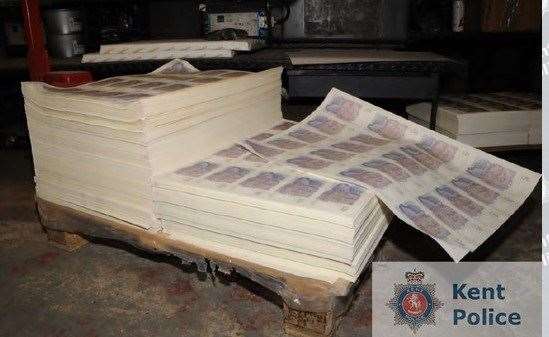 Printing press seized in Beckenham in 2019. Picture: Kent Police