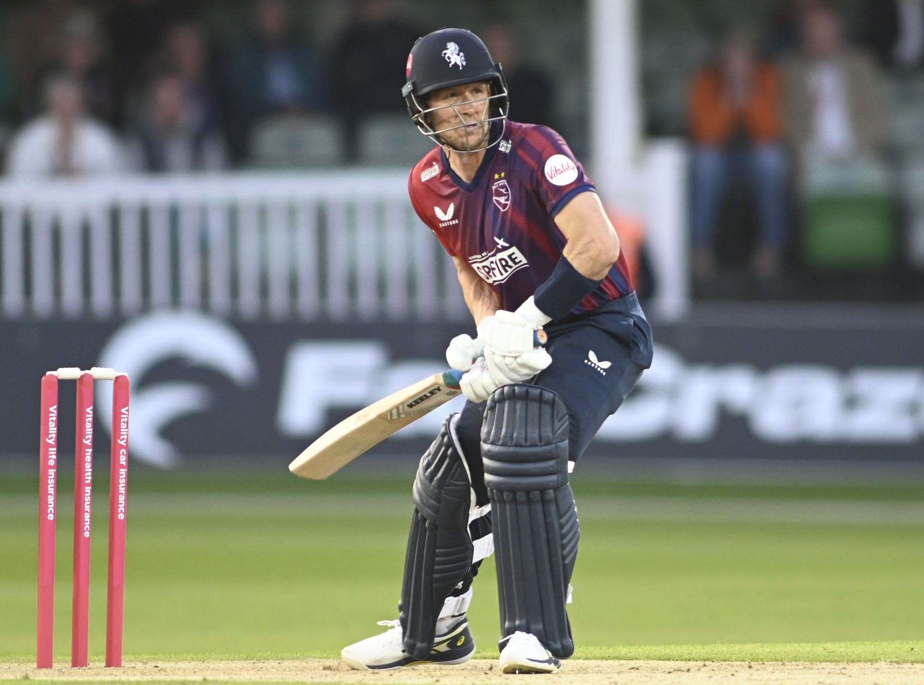 Joe Denly – shared in a stand of 91 for the second wicket with Daniel Bell-Drummond. Picture: Barry Goodwin